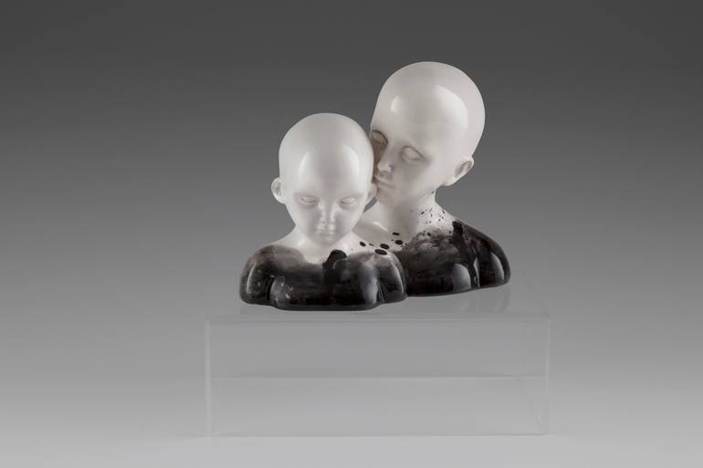 Original Figurative Children Sculpture by Edna Dali