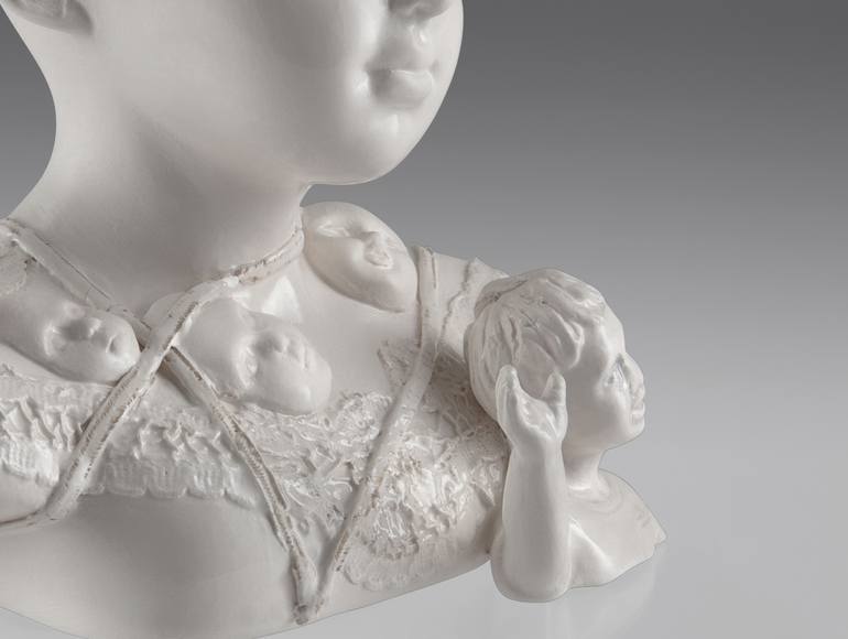 Original Figurative Family Sculpture by Edna Dali