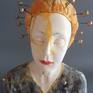 One of a kind, hand mad sculpture by Edna Dali. Made of ceramic fired with high temperature.
Painted with Acrylic paints. Has metal pins on the head.
