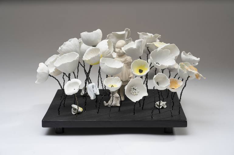 Original Fine Art Floral Sculpture by Edna Dali