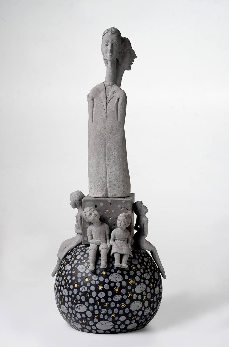 Original People Sculpture by Edna Dali