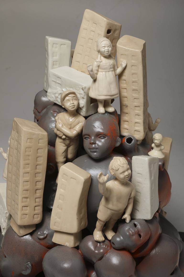 Original World Culture Sculpture by Edna Dali