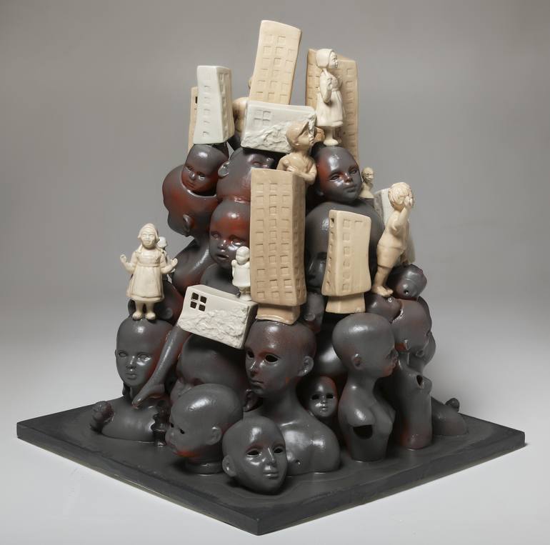 Original Conceptual World Culture Sculpture by Edna Dali