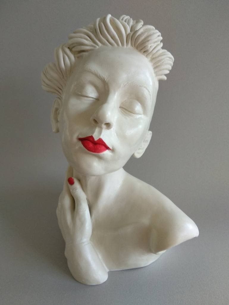 Original Figurative Love Sculpture by Edna Dali