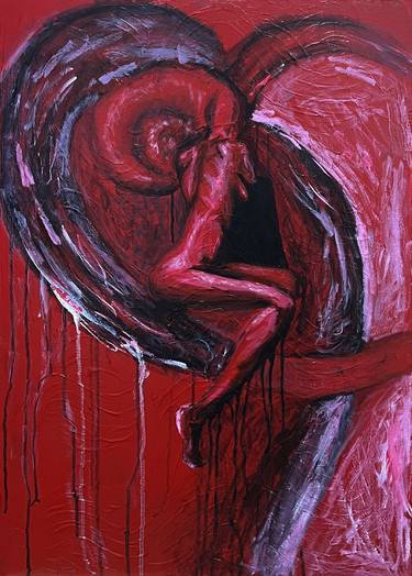 Original Expressionism Erotic Paintings by Daryna Nesterenko