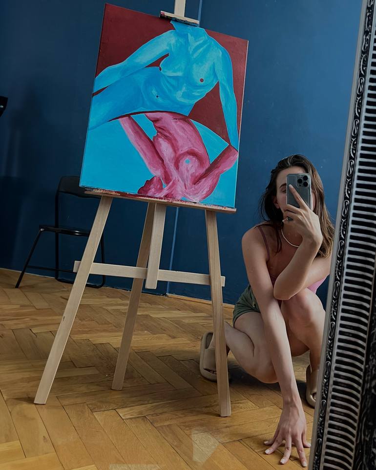Original Contemporary Nude Painting by Daryna Nesterenko