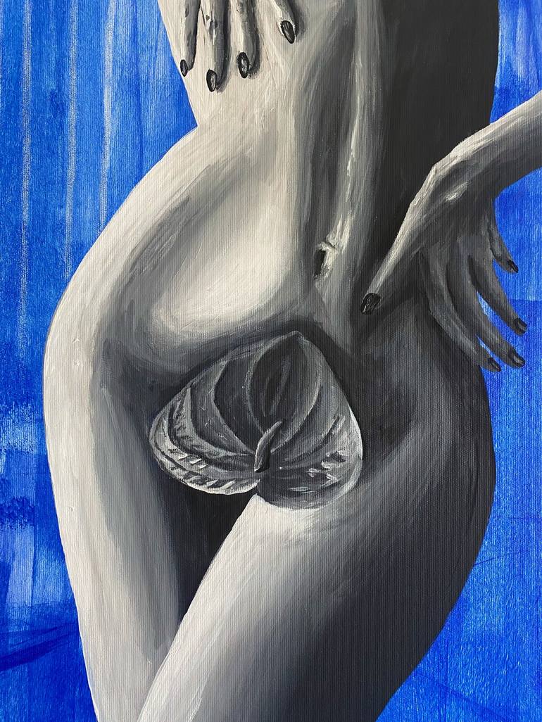 Original Figurative Erotic Painting by Daryna Nesterenko