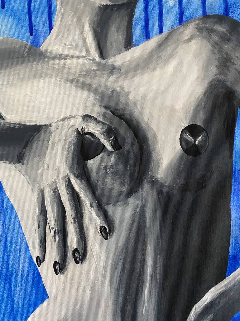 Original Figurative Erotic Painting by Daryna Nesterenko