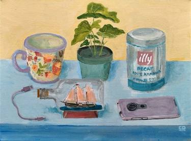 Original Still Life Paintings by Claude  L Potvin