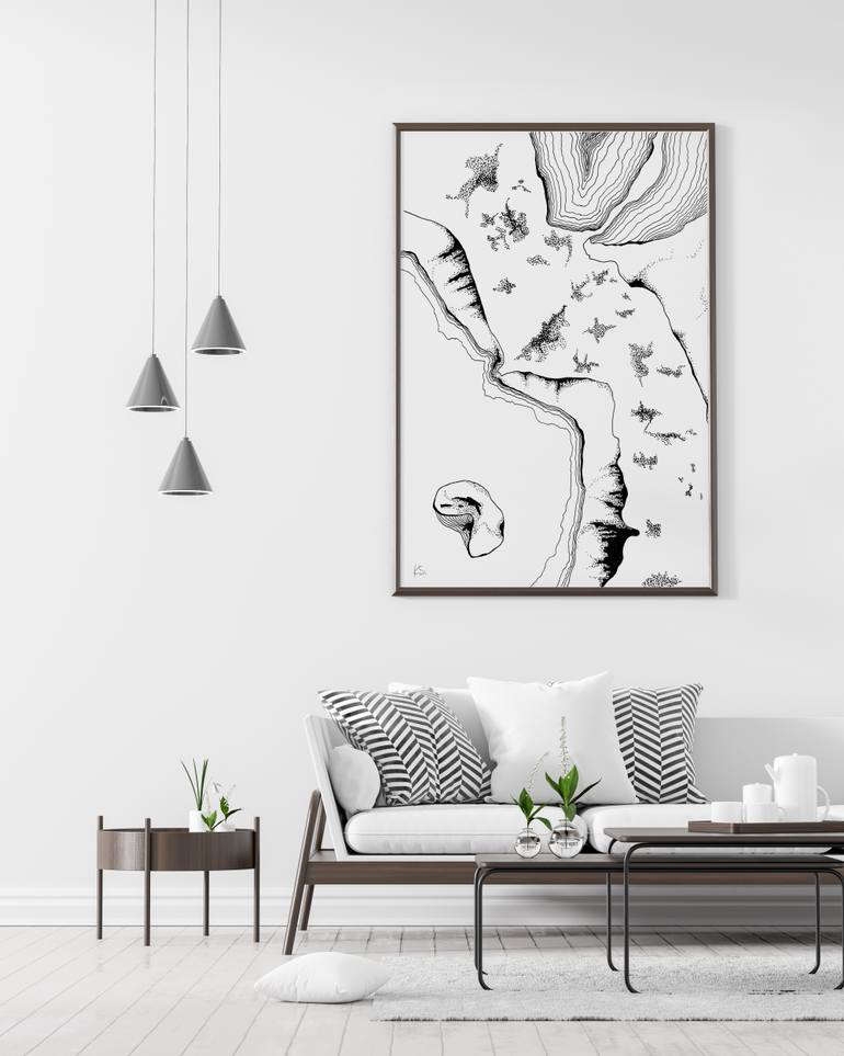 Original Conceptual Abstract Drawing by Karina Salfeld