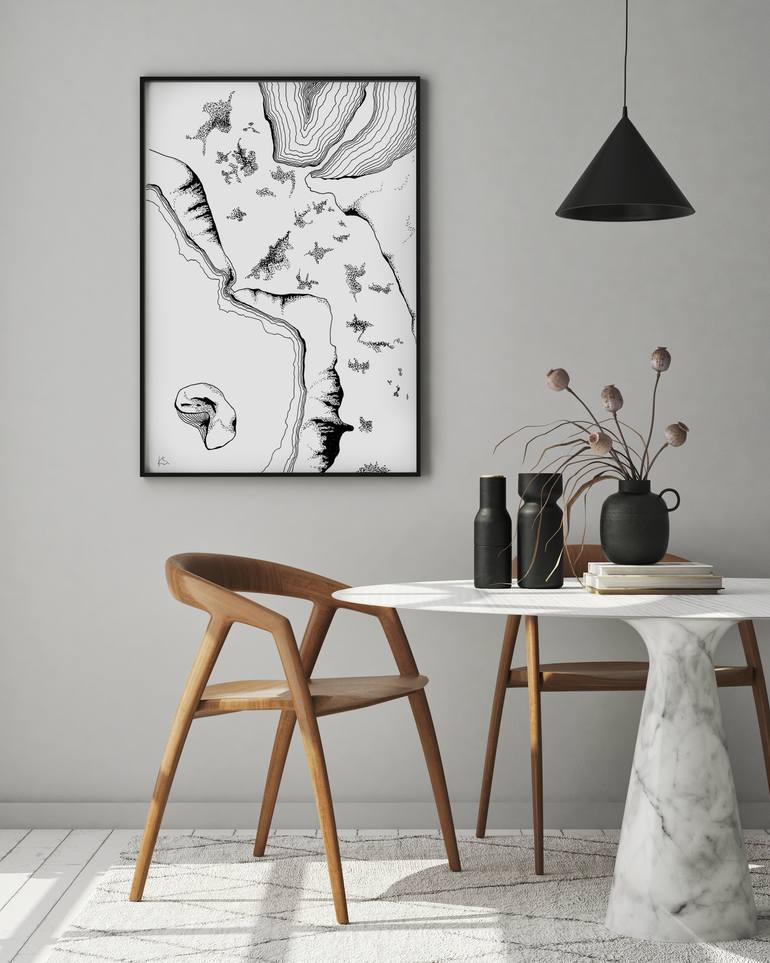 Original Conceptual Abstract Drawing by Karina Salfeld