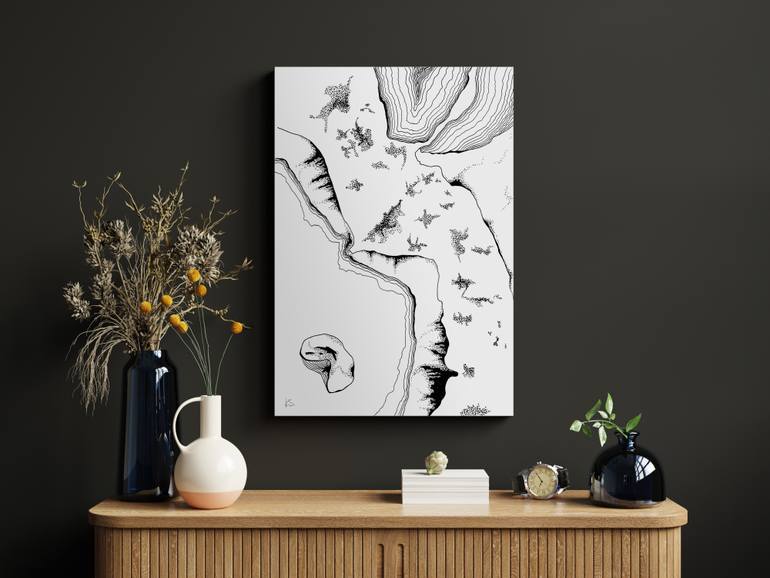Original Conceptual Abstract Drawing by Karina Salfeld