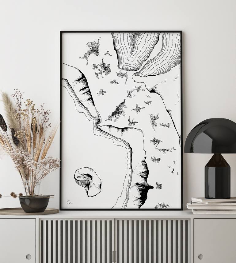 Original Conceptual Abstract Drawing by Karina Salfeld
