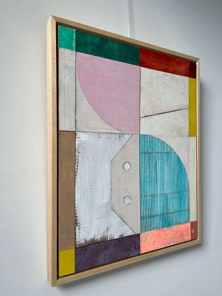 Original Abstract Geometric Collage by Ellen Greup