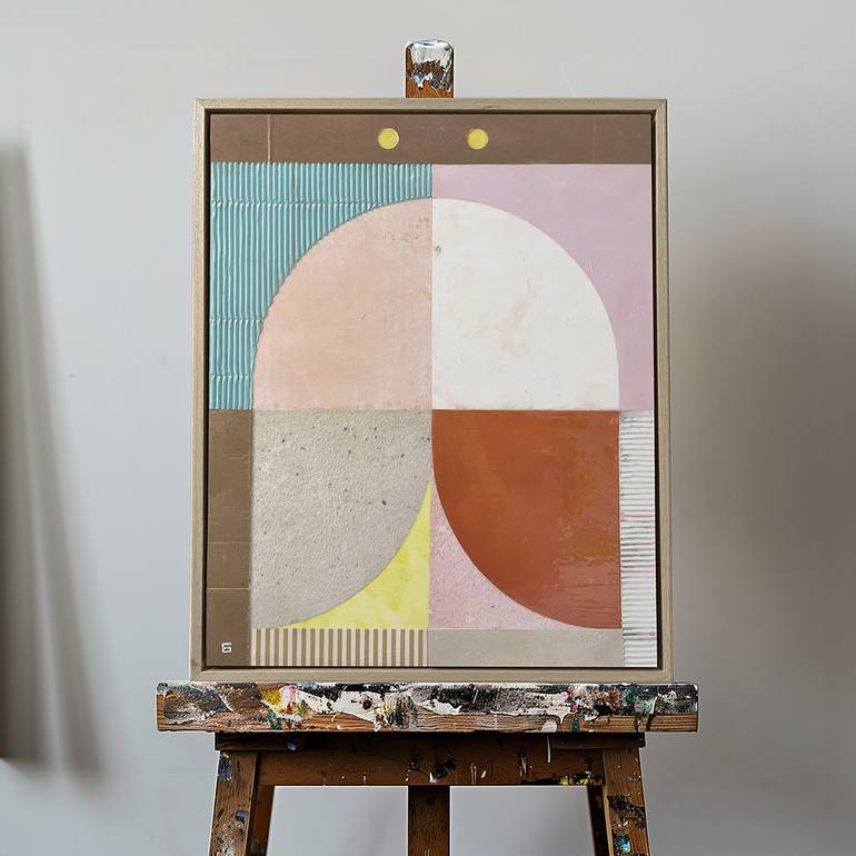Original Abstract Geometric Collage by Ellen Greup