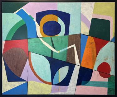 Original Cubism Geometric Paintings by Ellen Greup