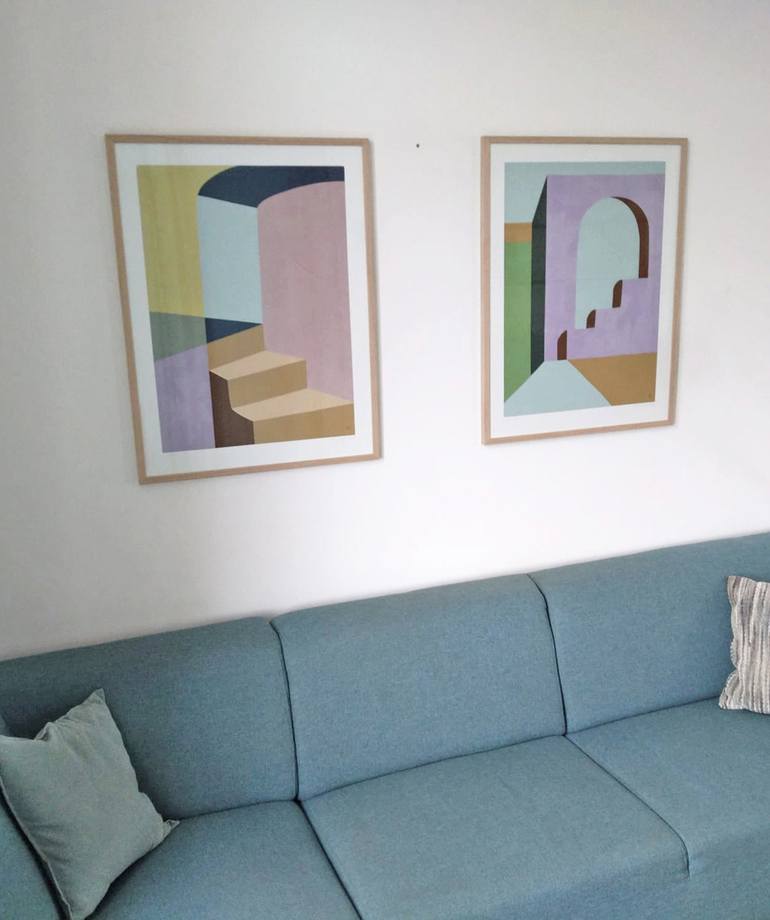 Original Geometric Printmaking by Ellen Greup