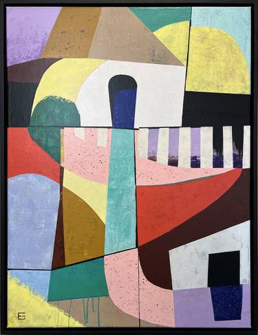 Original Cubism Abstract Paintings by Ellen Greup