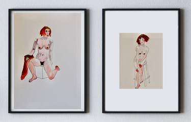 Original Figurative Erotic Paintings by Olga Petrova