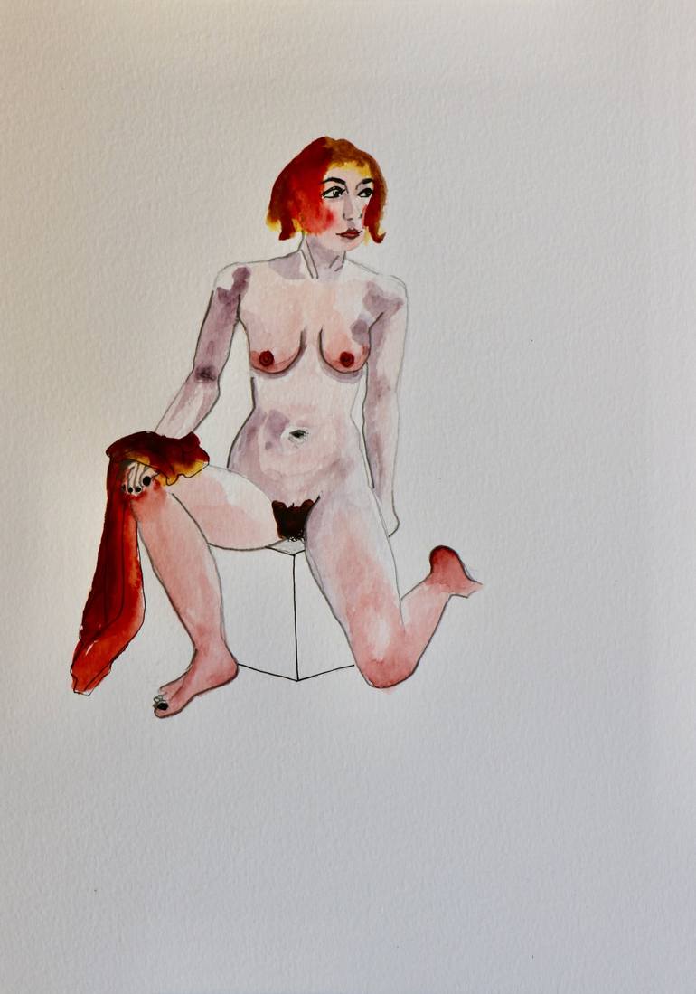Original Figurative Erotic Painting by Olga Petrova