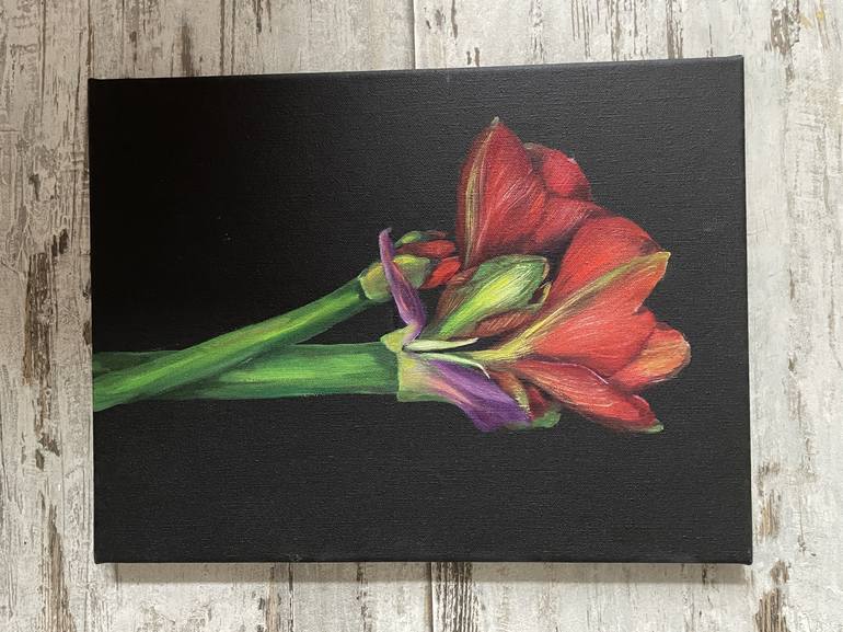 Original Photorealism Floral Painting by Inna Butkovska