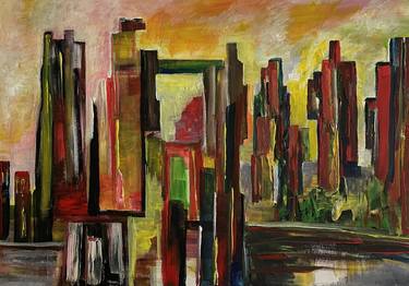 Print of Abstract Architecture Paintings by Ante Art AD