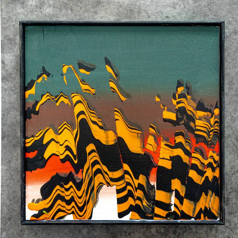 Original Abstract Expressionism Abstract Painting by Max Ruebensal