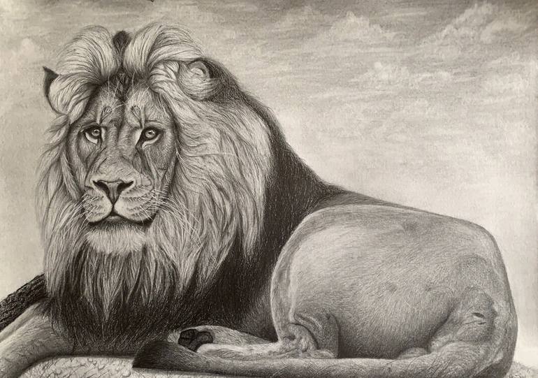 Hand made lion photo | Lion sketch Art — Steemit-gemektower.com.vn