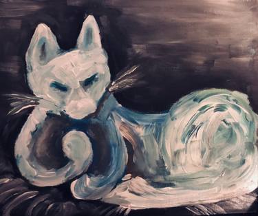 Print of Cats Paintings by Kathryn Moores