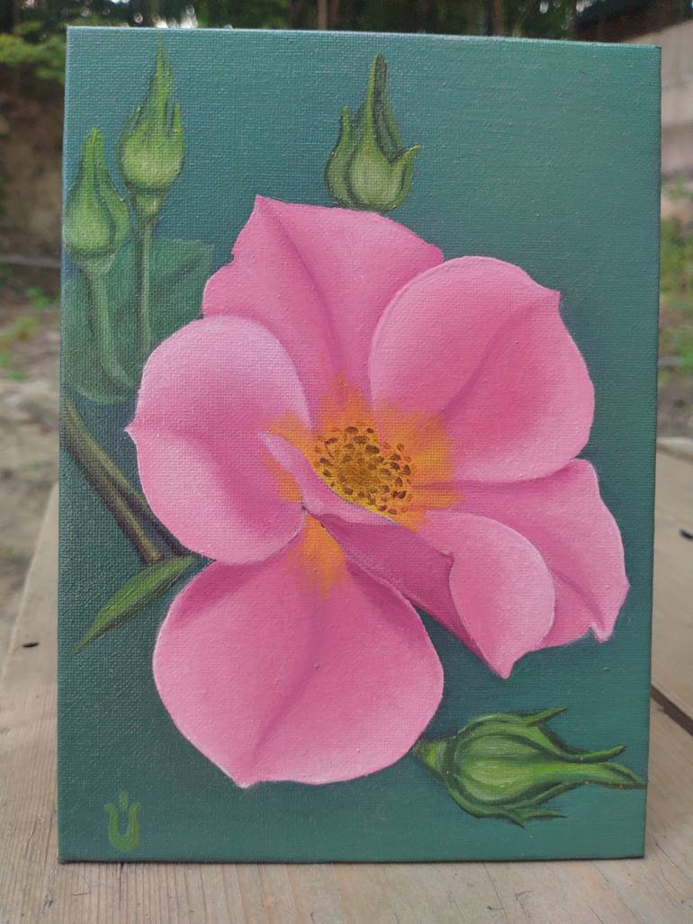 Original Impressionism Floral Painting by Alina Abliazimova