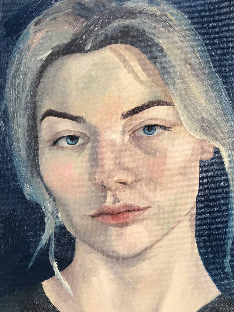 Original Realism Portrait Painting by Ana Mosalska