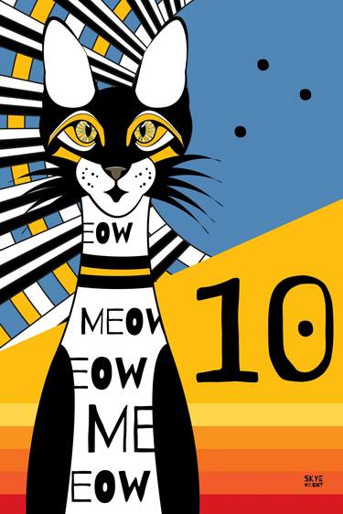 10 Pin Bowling Cat's by Skye Wright - Limited Edition of 10 thumb