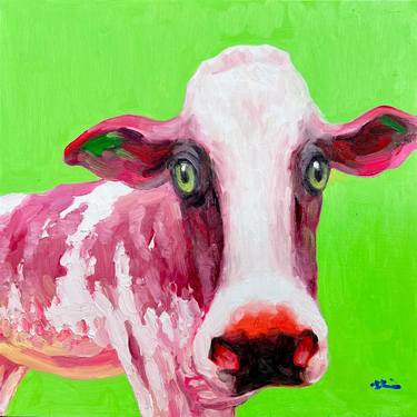 Pop Art - Cow in Green thumb