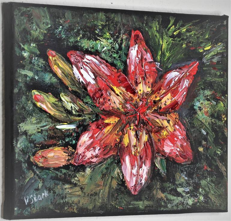 Original Abstract Floral Painting by Valerie Starkova