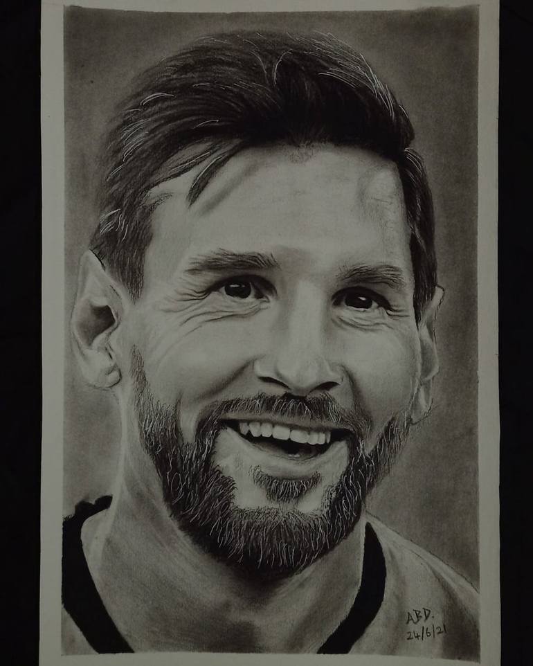 how to draw messi easy