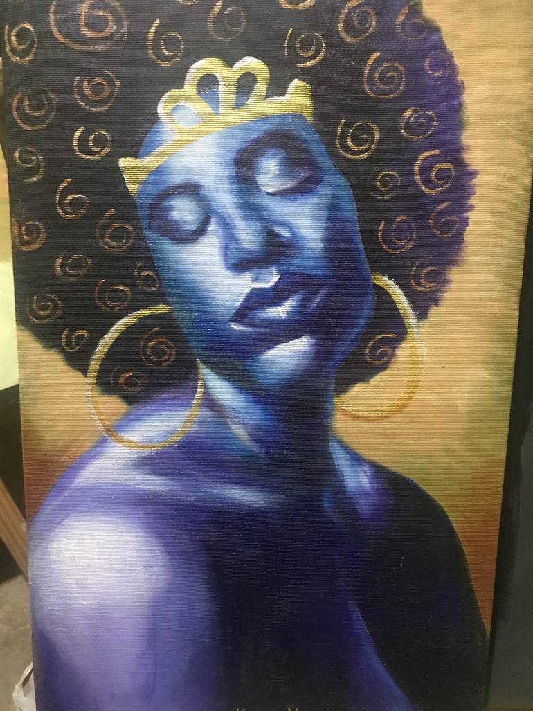 Original Art Deco People Painting by Kwaku Ntow