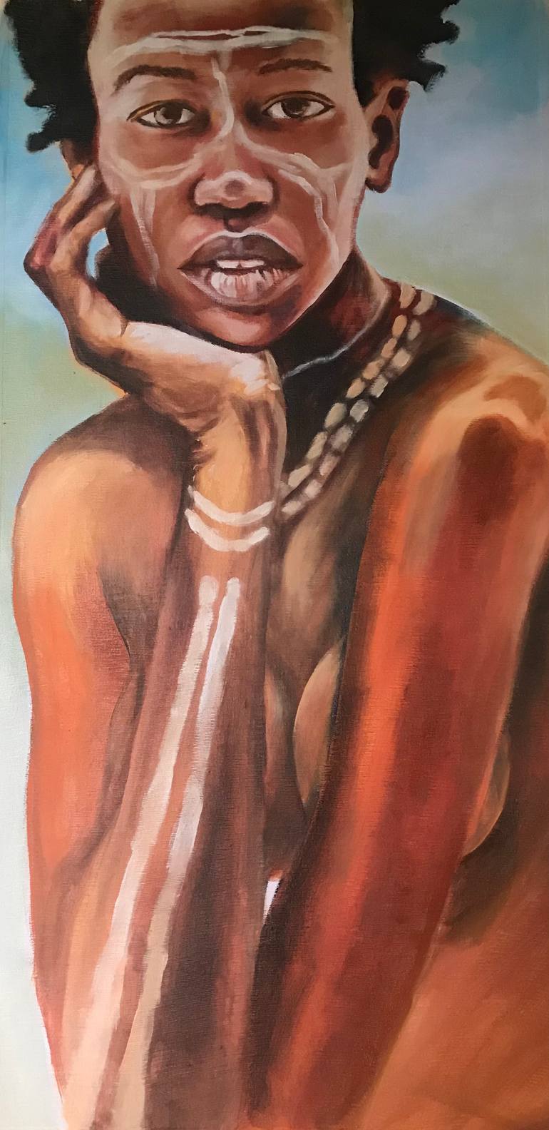 Original Art Deco People Painting by Kwaku Ntow
