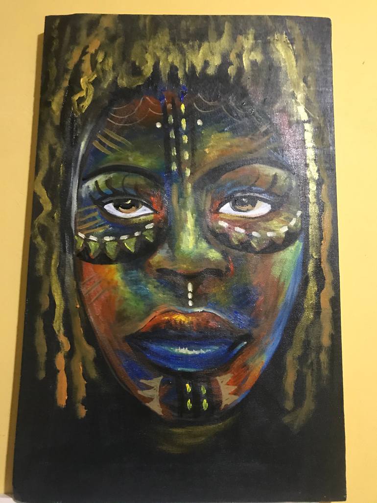 Original Art Deco People Painting by Kwaku Ntow