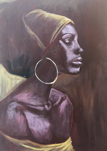 Print of Figurative Portrait Paintings by Kwaku Ntow