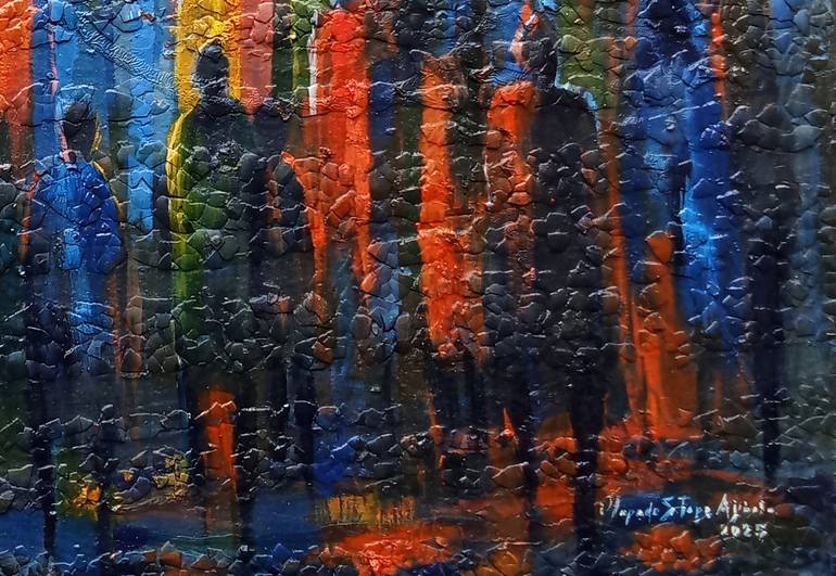 Original Abstract Expressionism Abstract Painting by Olapade Ajibola