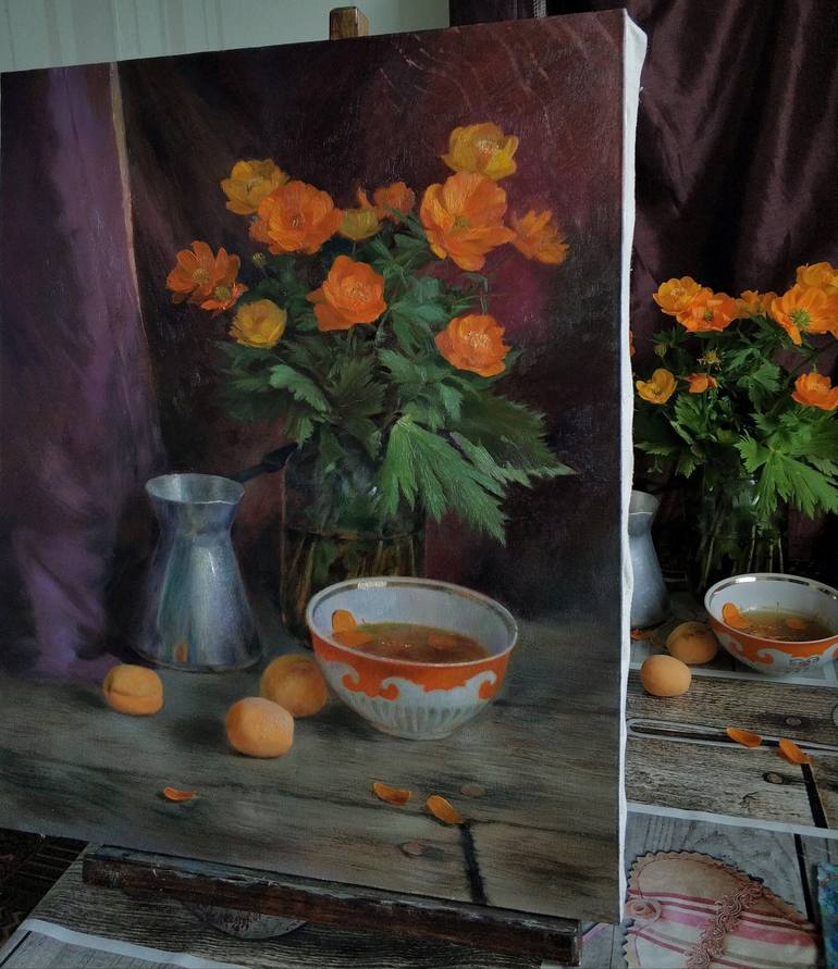 Original Fine Art Still Life Painting by Vsevolod Kuznethov