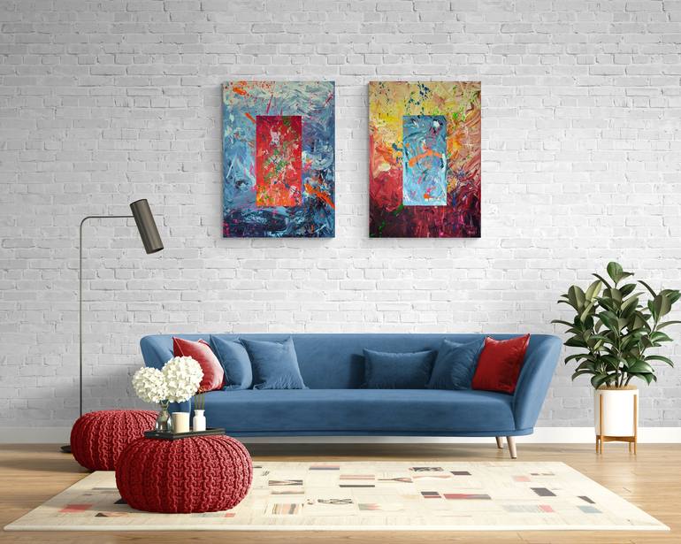 Original Abstract Expressionism Abstract Painting by Anatolii Kazymyrchuk