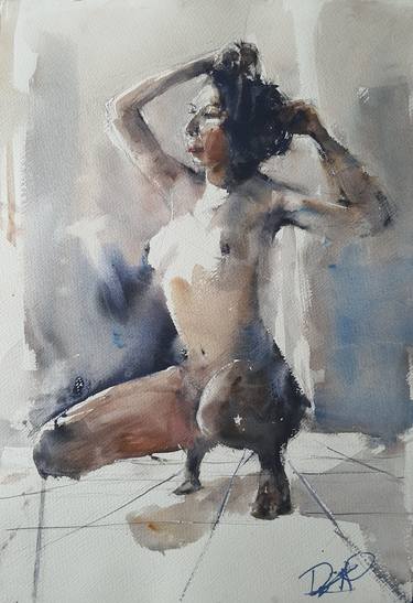 Original Expressionism Nude Paintings by Dominic Butler