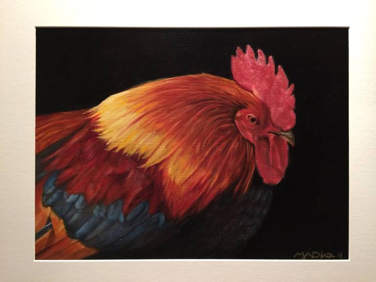 Original Fine Art Animal Painting by Michael Diaz