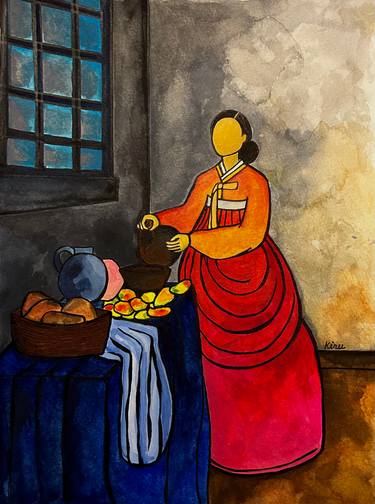 Original Expressionism People Paintings by Yvette Wohn