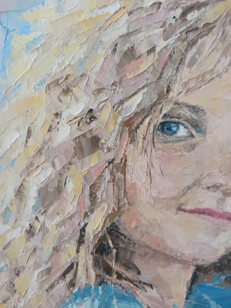 Original Impressionism Children Painting by Natalia Bykova