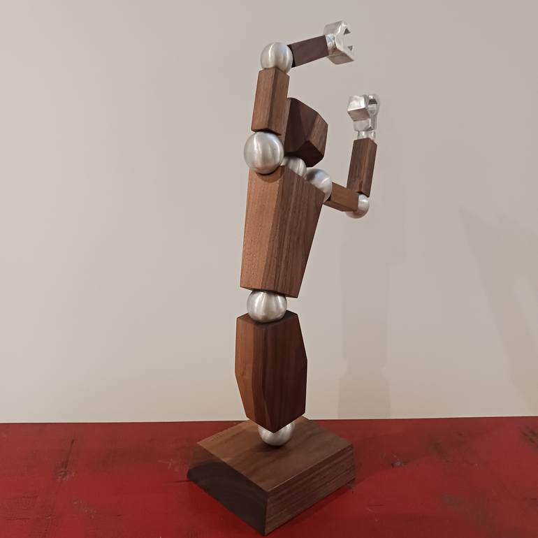 Original Art Deco Science/Technology Sculpture by Atelier Méta-Bois Mario Forget
