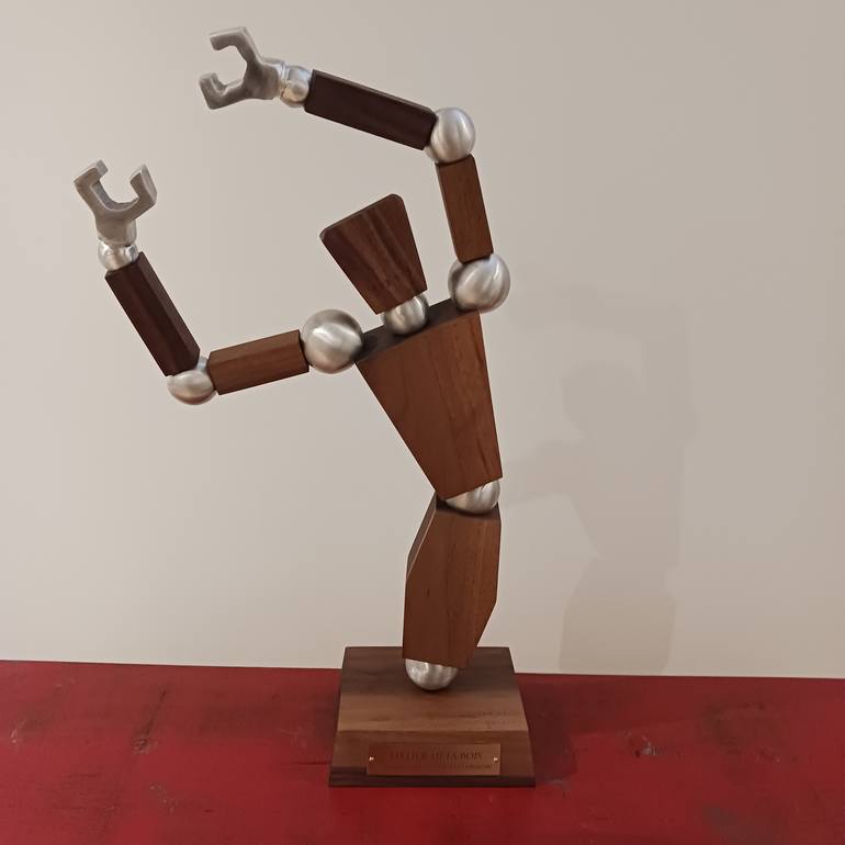 Original Art Deco Science/Technology Sculpture by Atelier Méta-Bois Mario Forget