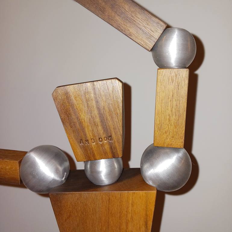 Original Art Deco Science/Technology Sculpture by Atelier Méta-Bois Mario Forget