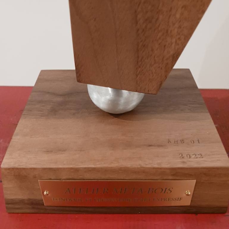 Original Art Deco Science/Technology Sculpture by Atelier Méta-Bois Mario Forget